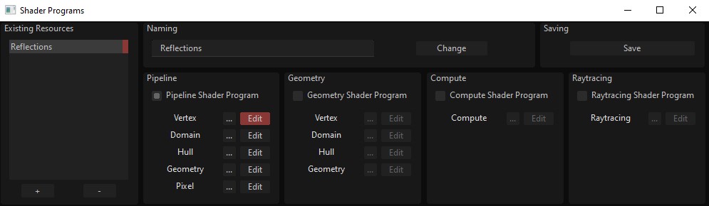 Editing a program