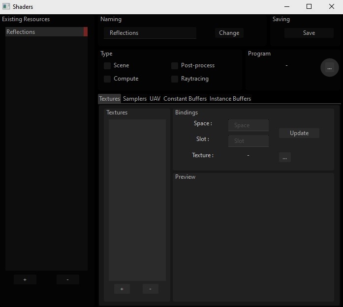 Shader program choice