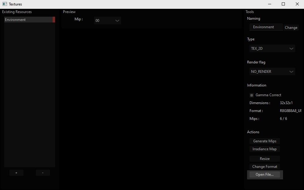 The button to use for a texture source